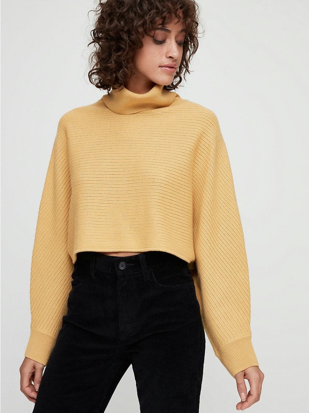 Wilfred Free 100% Merino Wool Naomi Sweater Mustard Colour Size Small